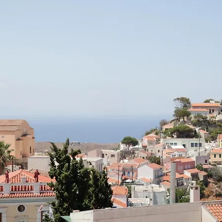 The Turquoise House In The Heart Of Ioulida, On The Island Of Kea.